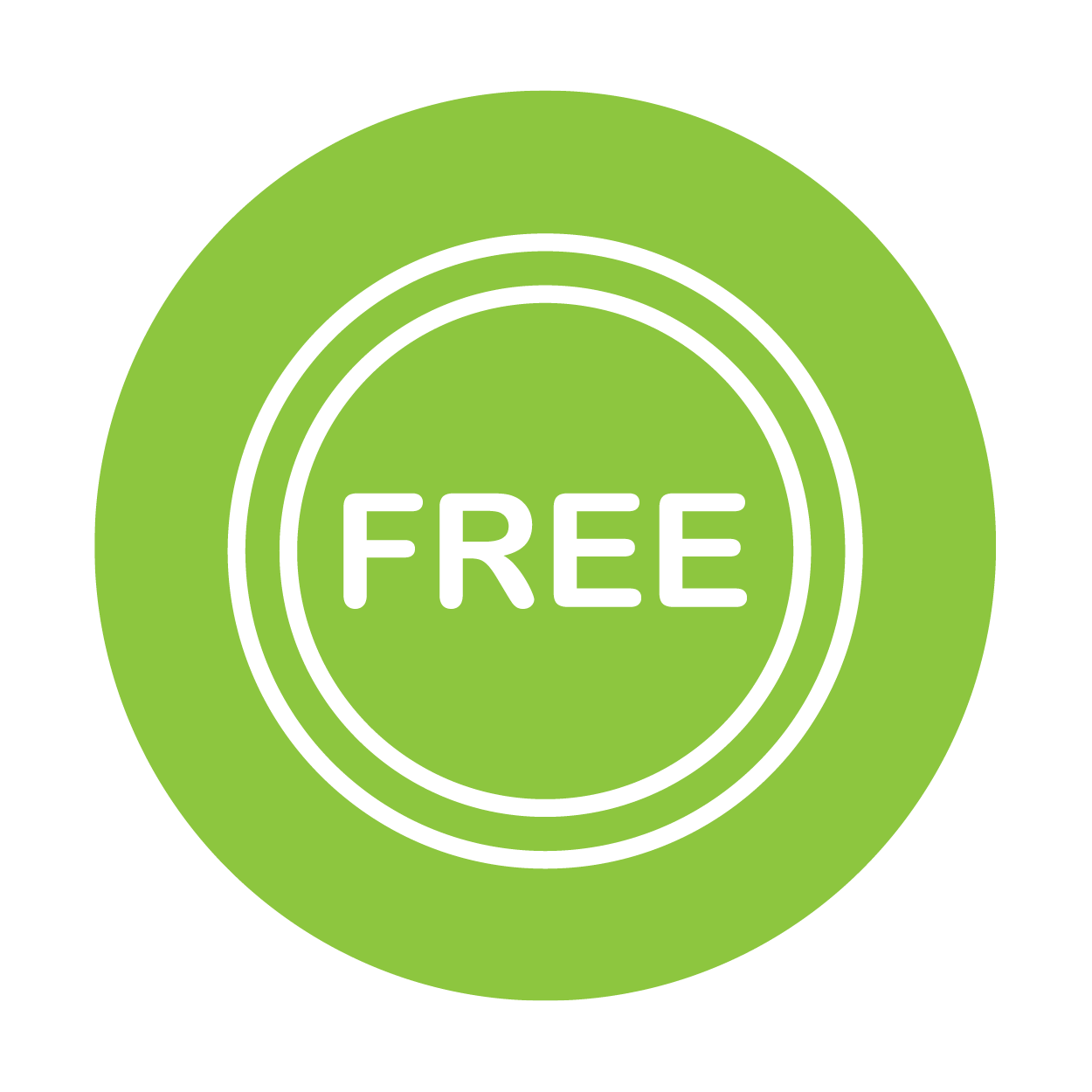 word "free" on a green circle