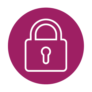 lock on red circle